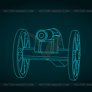 Vintage Cannon - vector clip art