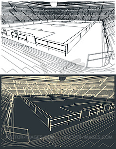 Футбольный стадион - векторный графический клипарт