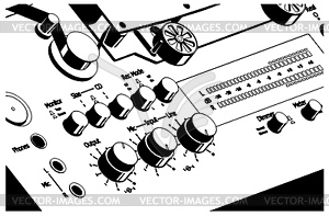 Reel-to-reel recorder - vector clipart