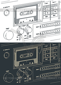 Tape recorder s - vector image