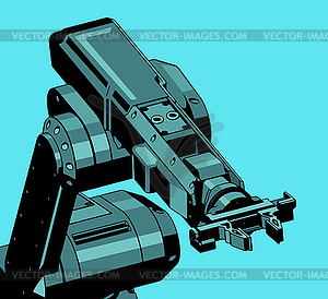 Robotic industrial manipulator - vector clip art