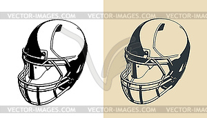 Шлем для американского футбола - изображение в векторном виде