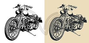 Classic chopper - vector clipart