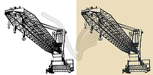 Full revolving crane s - vector image