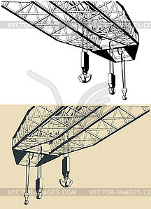 Large crane boom - vector clip art