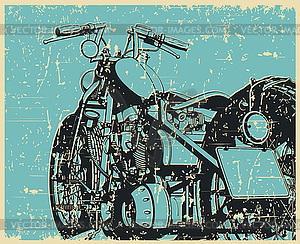 Vintage motorcycle retro poster - royalty-free vector clipart