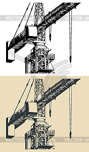 Construction crane - vector image