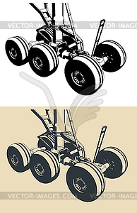 Шасси самолета - графика в векторе