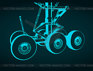 Aircraft landing gear - vector image