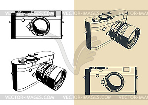 Mirrorless rangefinder camera s - vector clip art