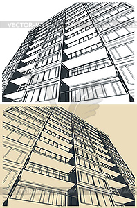 Apartment building s - vector clip art