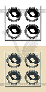 Bass speaker cabinet - vector clip art