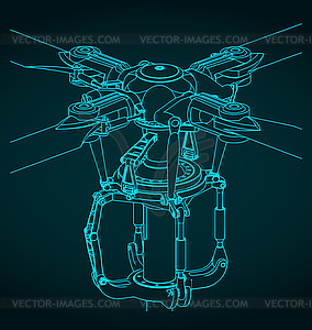 Main helicopter rotor - vector EPS clipart