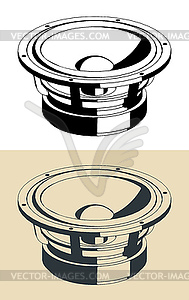 Powerful sound speaker - vector clip art