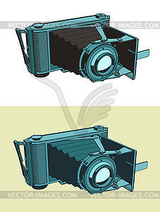 Retro camera s - vector clip art