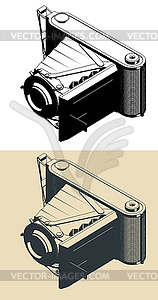 Retro camera isometric s - vector clipart