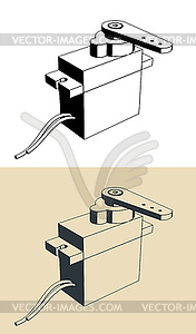 Серводвигатель ы - стоковое векторное изображение