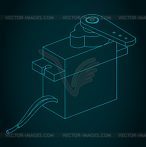 Серводвигатель - рисунок в векторе