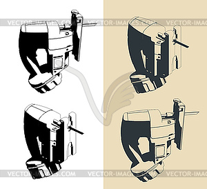 Cordless jigsaw s - vector image