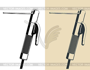 Ручной держатель металлического дугового электрода - векторизованное изображение клипарта