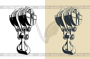 Large crane hook - vector clipart