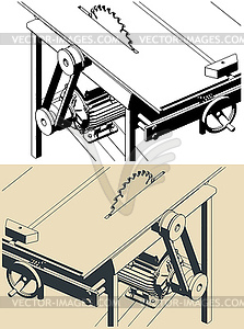 Professional table saw - vector image