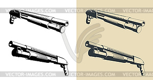 Помповое ружье - изображение в векторе