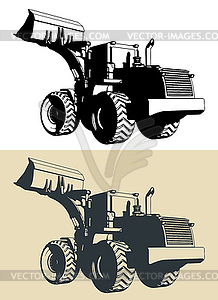 Wheel loader s - vector image