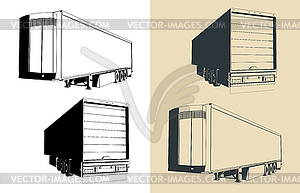 Refrigerated trailer - vector clipart