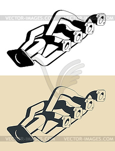 Exhaust manifold s - vector clipart / vector image