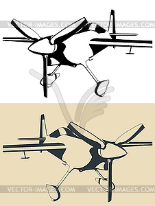 Light sport aircraft - vector image