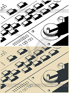 Production line control panel - vector clipart