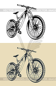 Трейловые велосипеды - клипарт в формате EPS