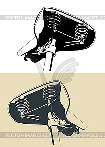 Retro bike saddle - vector clipart