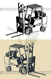 Forklift truck - vector clipart