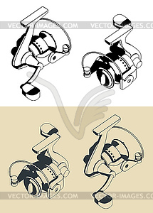 Рыболовные катушки - векторный клипарт / векторное изображение