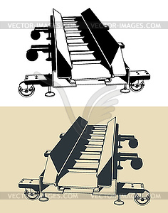 Reinstallable belt conveyor s - color vector clipart