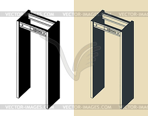 Archway metal detector - stock vector clipart