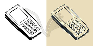 Electronic cash terminal s - vector image