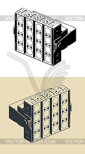 High intensity LED light for outdoor rated - vector clip art