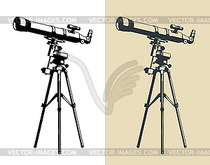 Refracting telescope s - royalty-free vector clipart