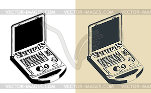 Compact diagnostic ultrasound system - vector clipart