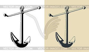 Kedge anchor s - vector image