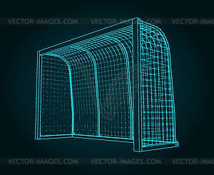 Ворота для мини-футбола - векторный дизайн
