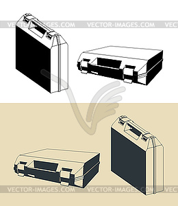 Portable tool kit box s - vector clipart