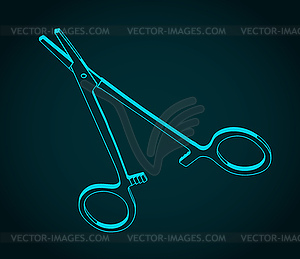 Surgery clamp - vector clip art