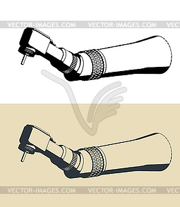 Contra angle handpiece - vector clip art