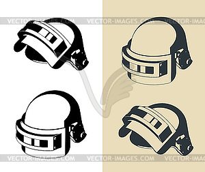 Special forces soldier helmet - vector clipart