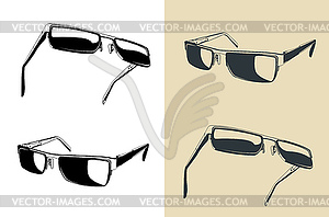 Stylized s of glasses - vector image