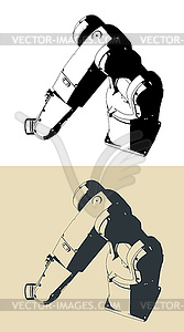 Industrial robot - vector image